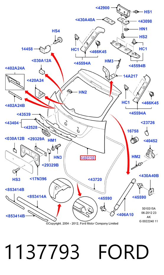 Треті двері на Ford Focus I DNW