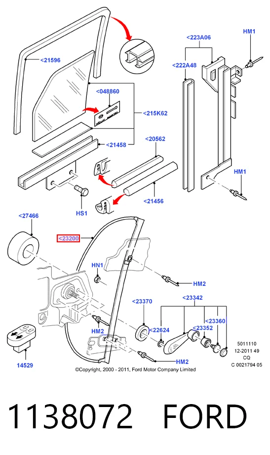  Склопідйомник передньої лівої двері Ford Ka 