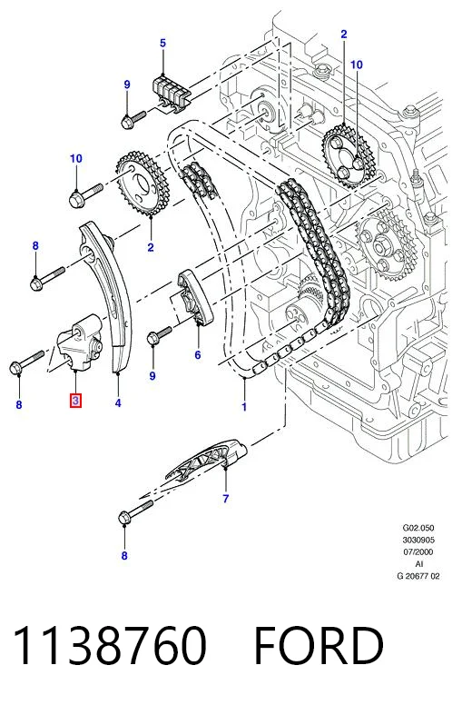 Натягувач ланцюга ГРМ Acar ACR372 ціна, від 40.01 USD