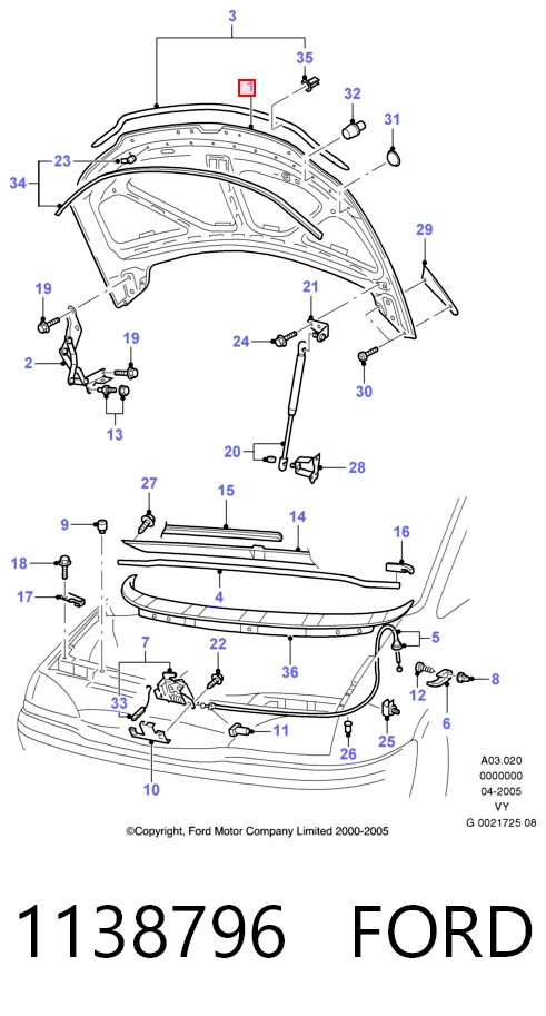 Купити Капот Ford Galaxy I VY WGR
