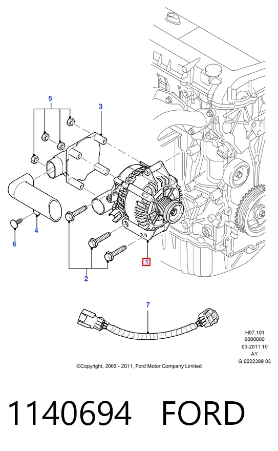 1140694 Ford Авто генератор