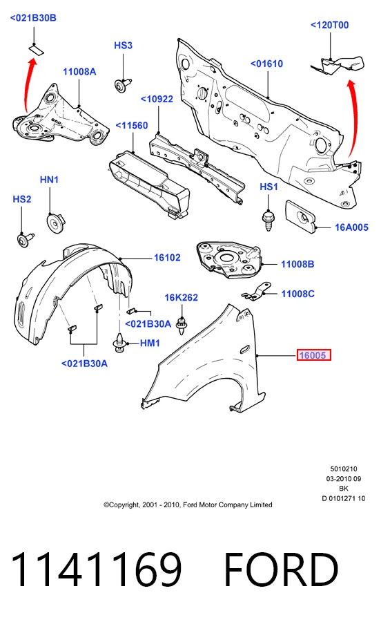 Купити 2564311EC Platinum Крило переднє ліве