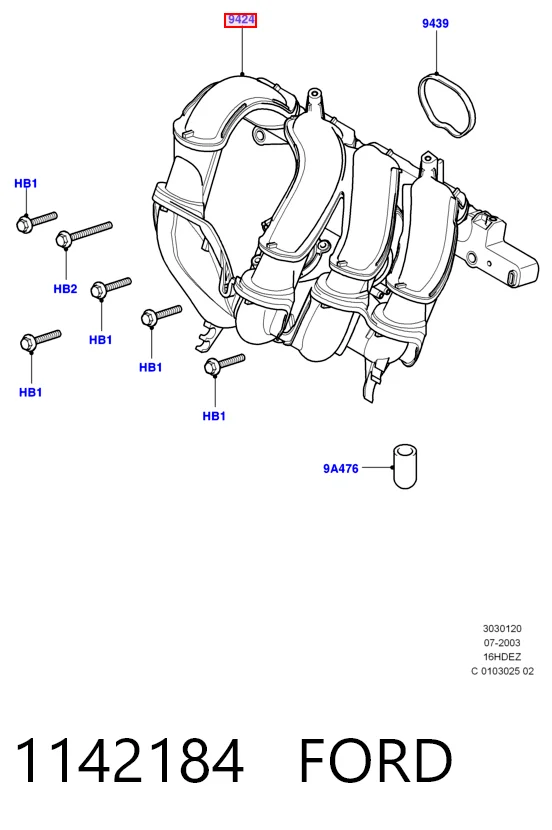Купити Впускний колектор Ford Ka  RBT