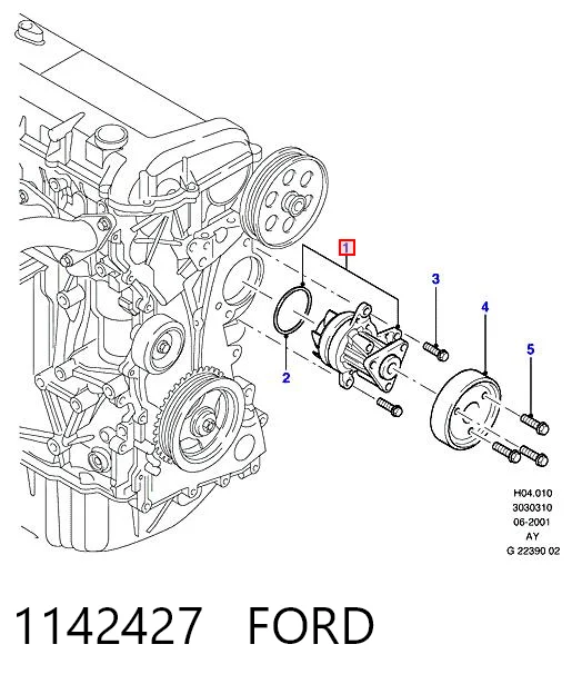 1142427 Ford Насос охолодження