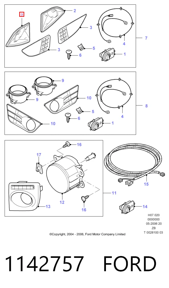 Купити Фара протитуманна, ліва Ford Fiesta Mk5 JH, JD
