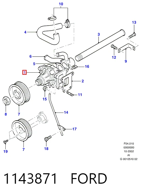 Насос охолодження на Ford Scorpio I GAE, GGE