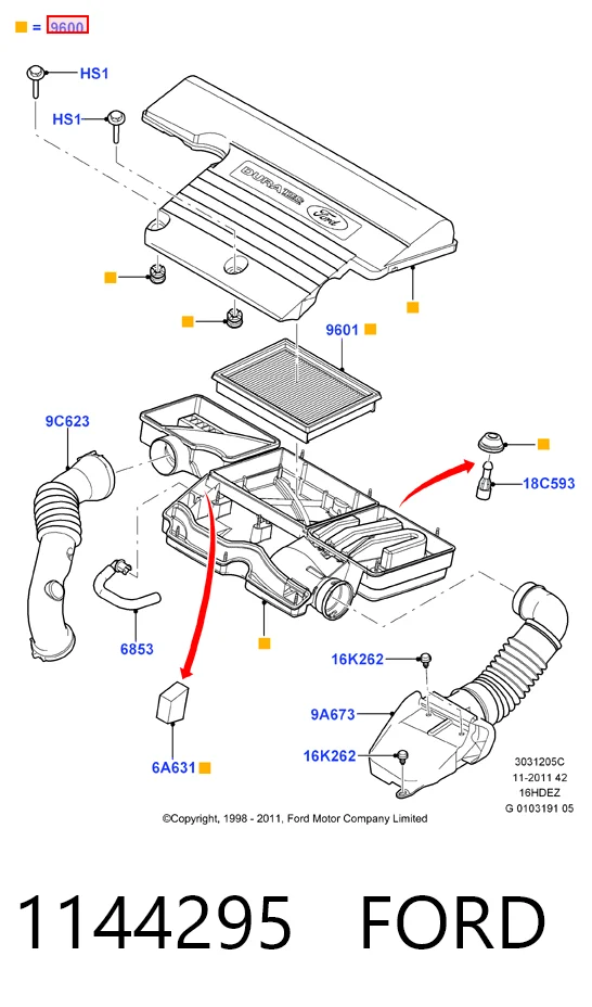 Коробка фільтра на Ford Fusion  JU