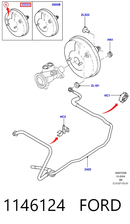 Вакуумника Ford Fiesta Mk5 хетчбек (JH, JD) (2001 - 2008) ціна, від 11.33 USD