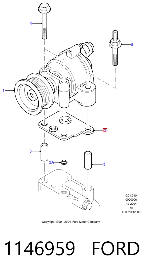 Прокладка вакуумного насосу Ford 1102613 ціна, від 6.65 USD