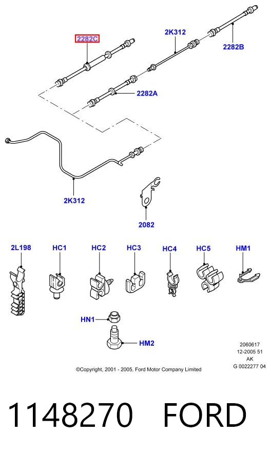 Шланг гальмівний задній F0429 Ties