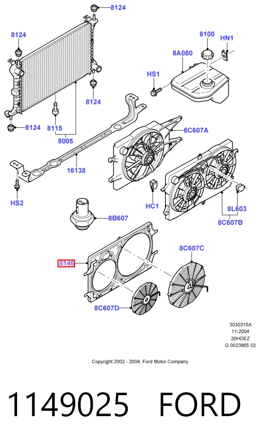 Дифузор (кожух) радіатора охолодження Ford Focus I хетчбек (DAW, DBW) (1998 - 2004) ціна, від 369.51 USD
