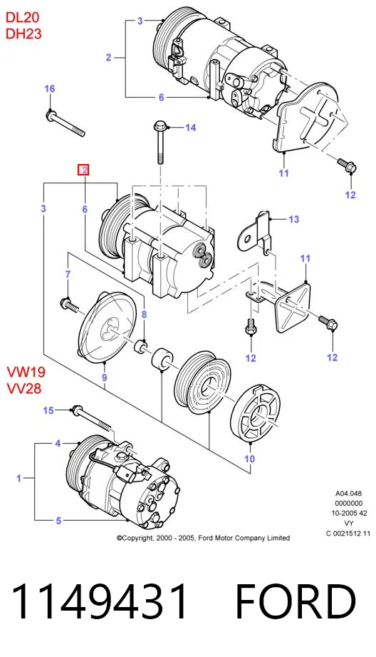 Купити SD7V161282 Sanden Компресор кліматичної установки