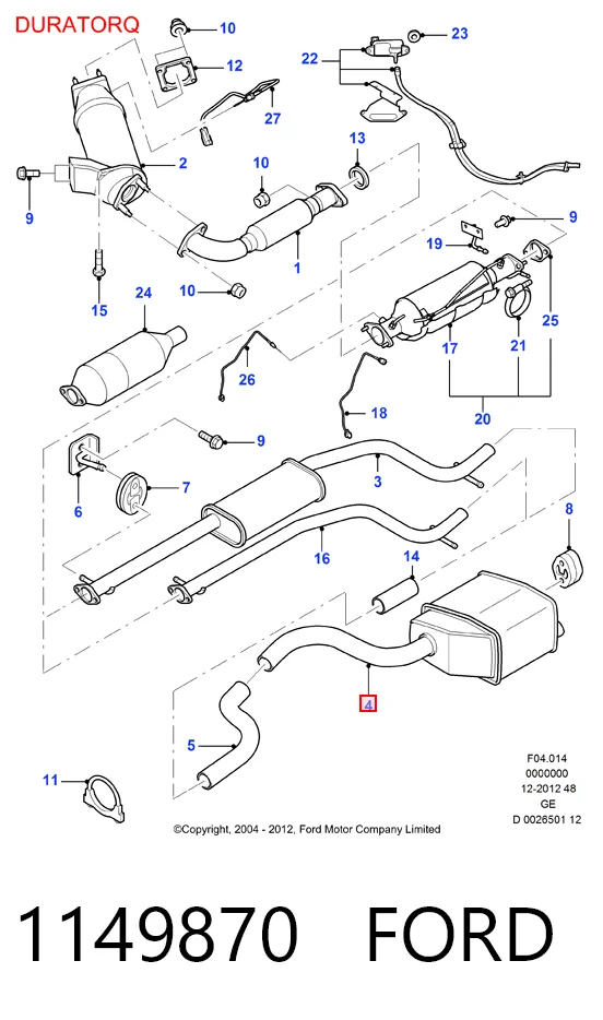 Купити Глушник, задня частина Ford Mondeo III B5Y