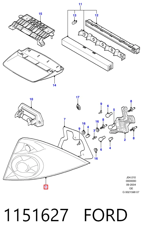 Задня ліва фара на Ford Mondeo III B4Y