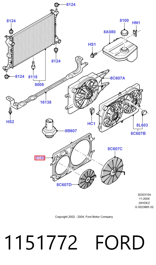 Купити Дифузор (кожух) радіатора охолодження Ford Focus I DAW, DBW