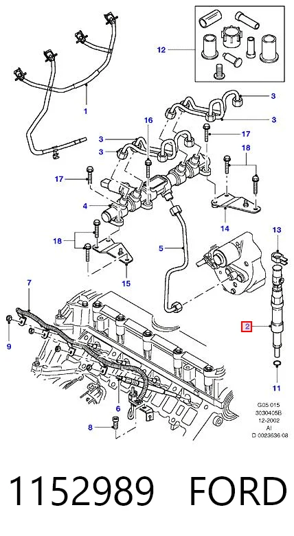 1152989 Ford Форсунка вприску палива