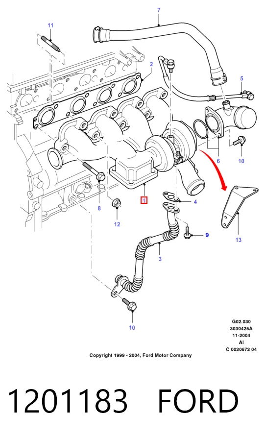 1201183 Ford Турбонаддув