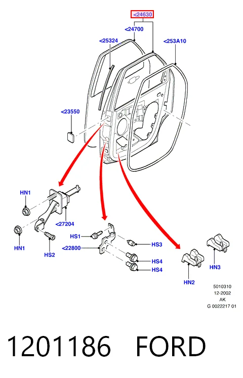 Купити Двері задні, праві Ford Focus I DAW, DBW