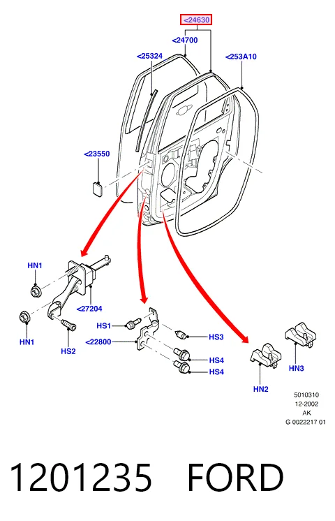  Двері задні, ліві Ford Focus 1