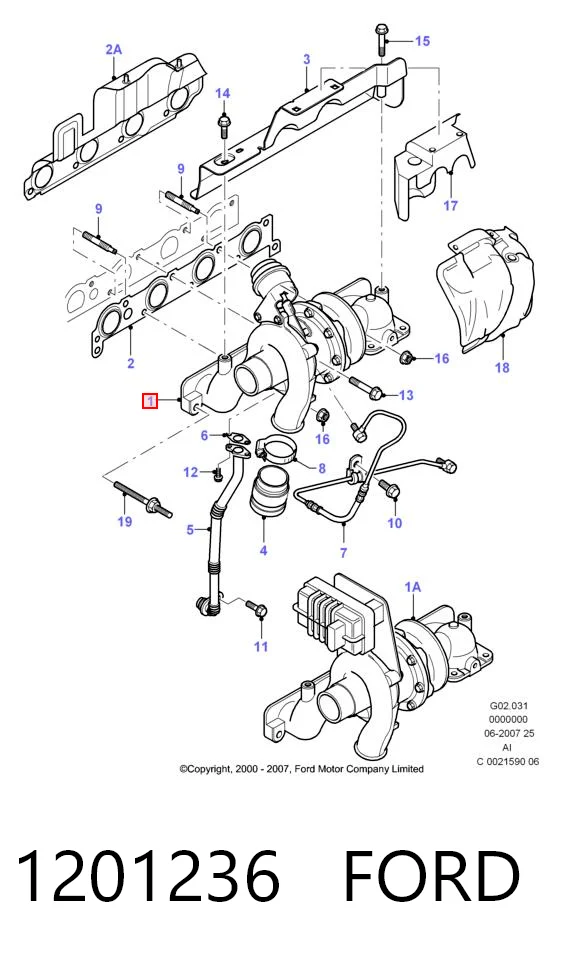 1201236 Ford Турбонаддув