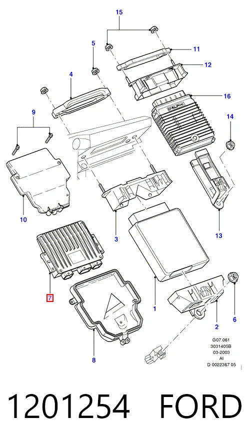 1201254 Ford Блок електронного управління