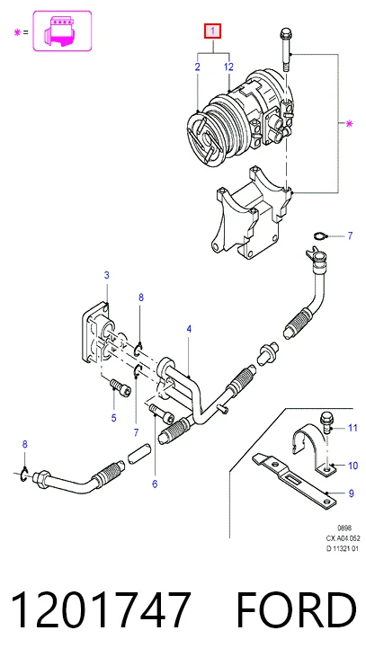 Купити Компресор кондиціонера Ford Fiesta Mk3 GFJ