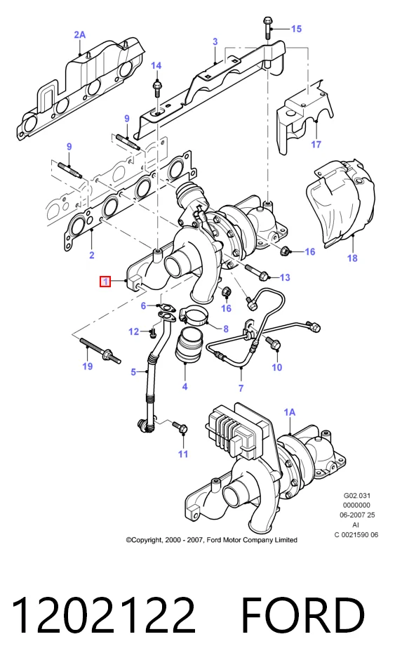 1202122 Ford Турбонаддув