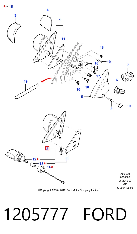  Ліве бокове дзеркало Ford Mondeo 3