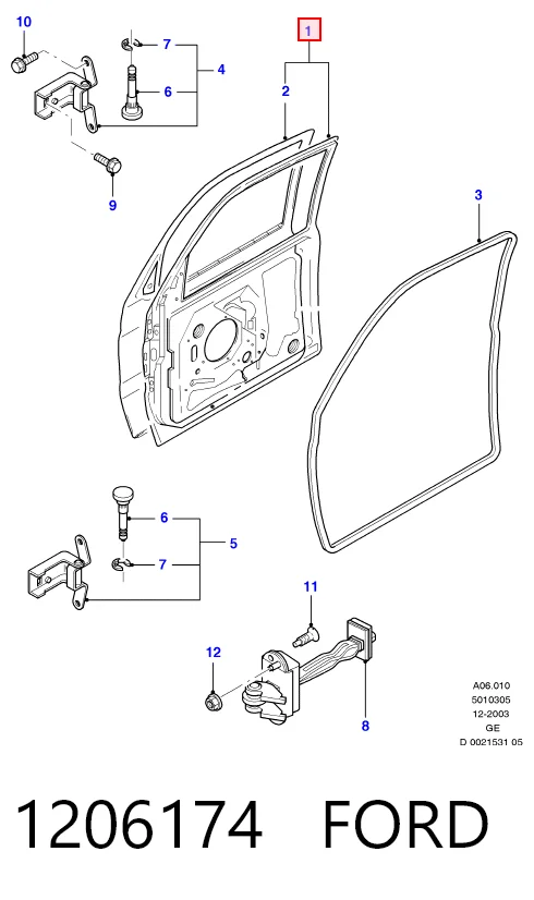 Двері передні, праві Ford Mondeo III хетчбек (B5Y) (2000 - 2007) ціна, від 22.65 USD