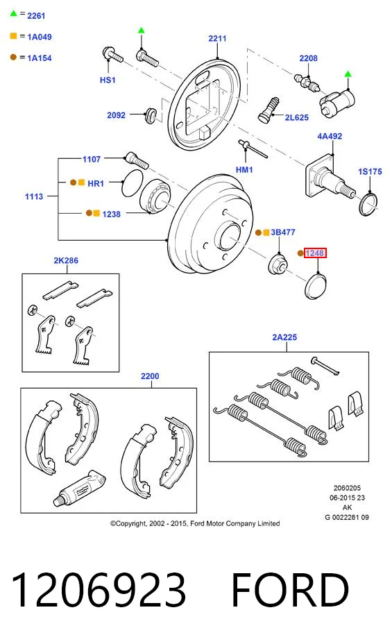 Заглушка маточини Ford 89FB1248AC