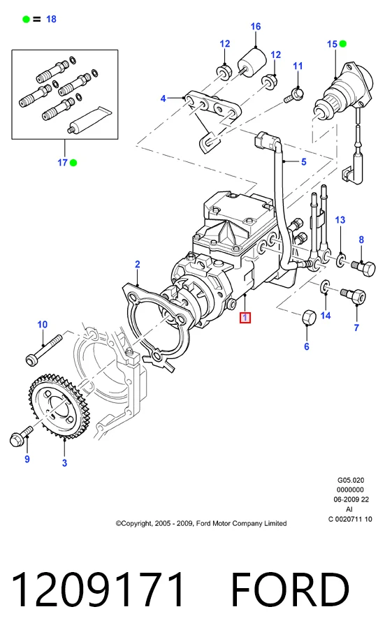  Паливний насос високого тиску Ford Transit 5