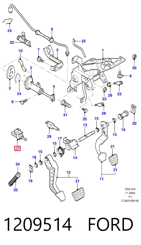 1209514 Ford Датчик включення зчеплення