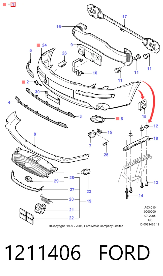 FD04171BB TYG Бампер передній в зборі