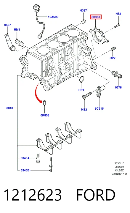 Сальник колінвала двигуна, задній Ford Ka хетчбек (RBT) (1996 - 2008) ціна, від 33.96 USD