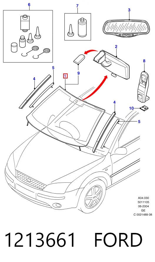 Автомобільне скло на Ford Mondeo III BWY