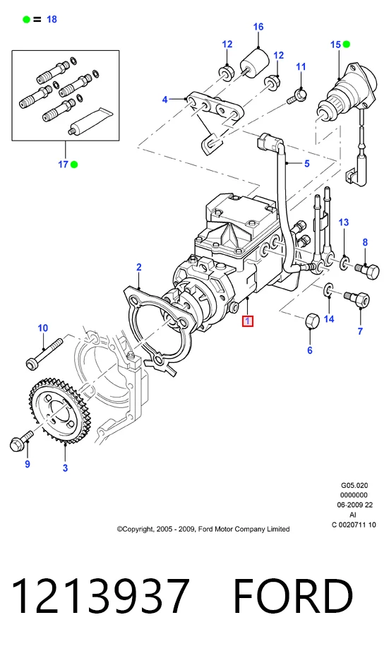 1213937 Ford Насос паливний високого тиску (ПНВТ)