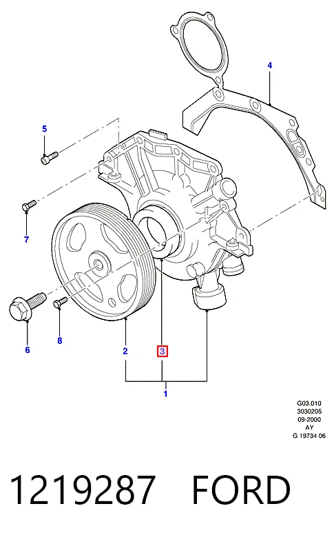 Сальник коленвала двигуна, передній Ford Ka хетчбек (RBT) (1996 - 2008) ціна, від 13.62 USD
