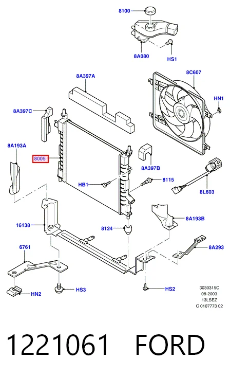 Радіатор основний Polcar 3200083 ціна, від 27.13 USD