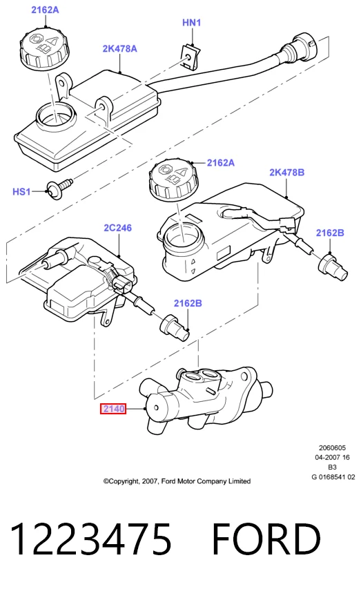 Циліндр головний гальма (Гідротормоз) Ford Focus II хетчбек (DA, HCP, DP) (2004 - 2011) ціна, від 15.20 USD