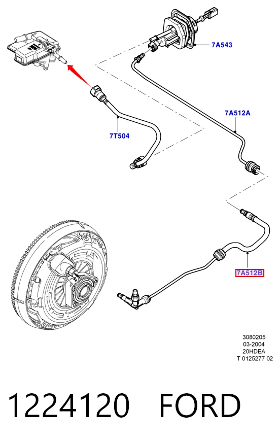 Шланг циліндра зчеплення Mazda BP8F41380