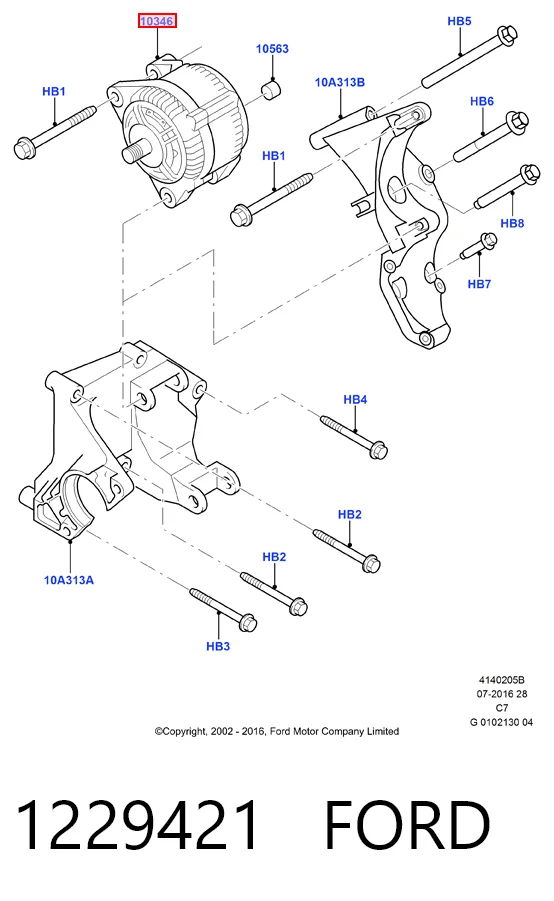 1229421 Ford Авто генератор