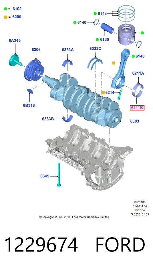 61516500 NE/NPR Підшипник шатуна