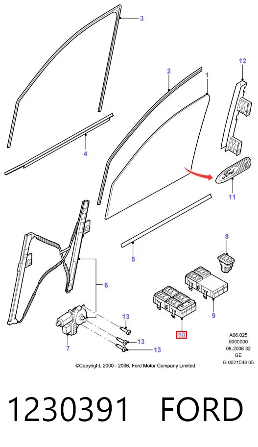 Купити CI51034 Magneti Marelli Кнопковий блок керування склопідіймачами передній лівий