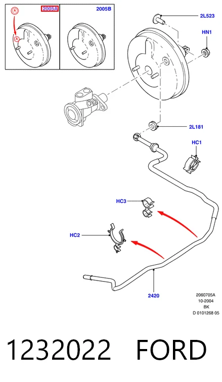 Купити Підсилювач гальм Ford Fiesta Mk5 JH, JD
