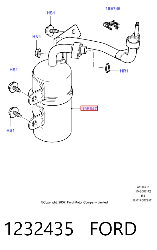 1232435 Ford Ресивер-осушувач кондиціонера