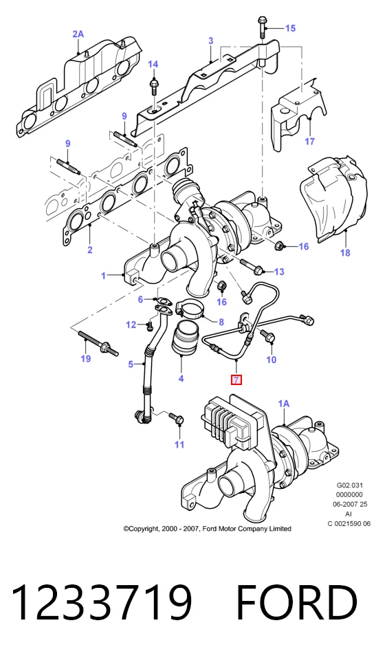 Подача масляна труба Jaguar JDE8254