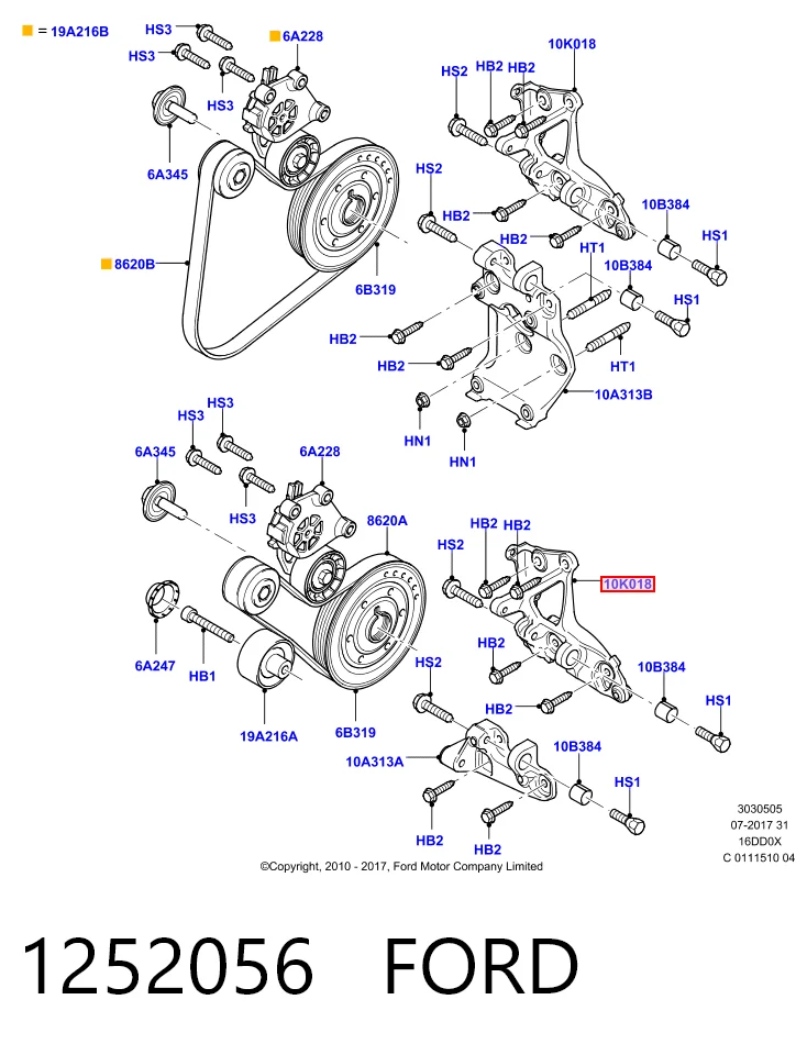 Кронштейн кріплення генератора на Ford C-Max  DM2