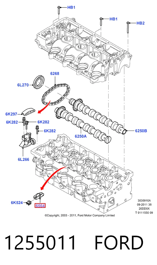 1255011 Ford Коромисло клапана, рокер