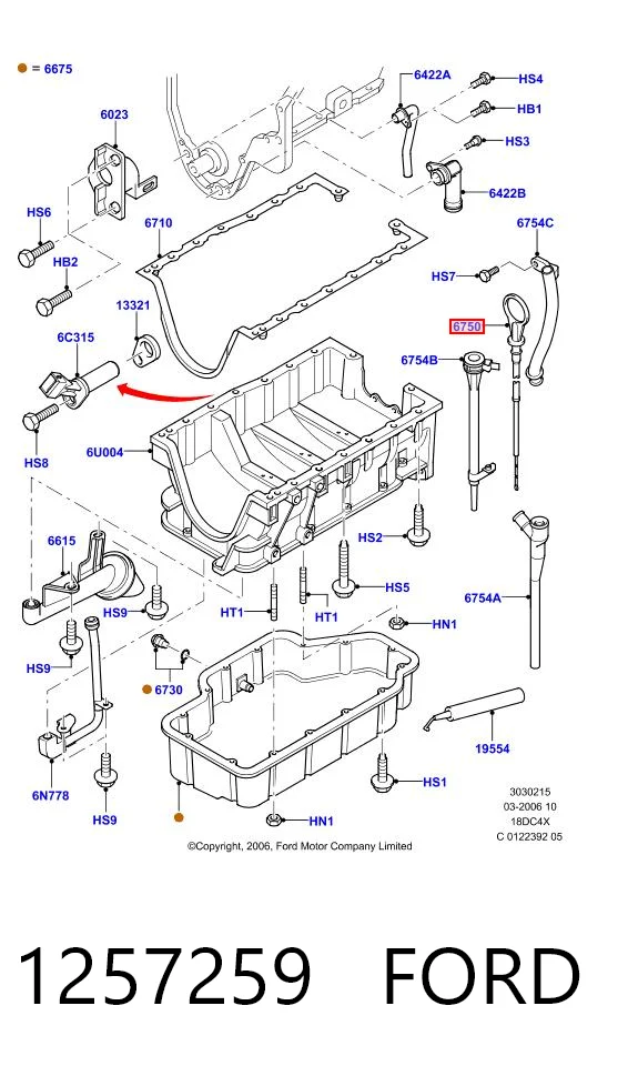 Щуп рівня масла Hmpx HMPYS6Q6750AF