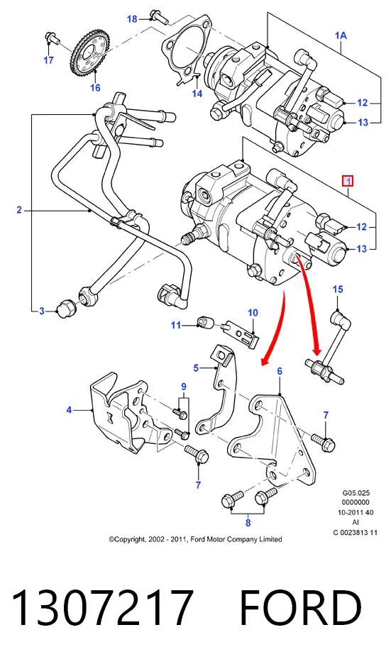 Насос паливний високого тиску (ПНВТ) на Ford Mondeo III B4Y